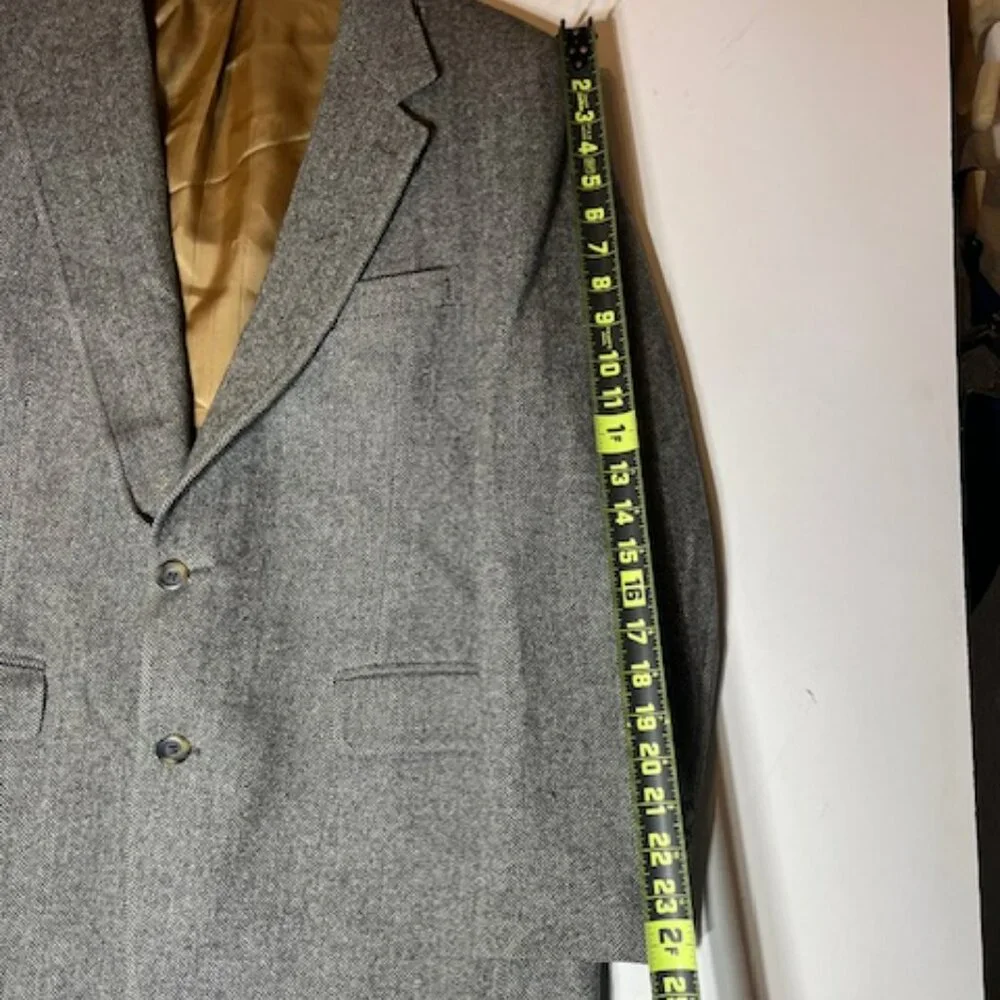 Bill Blass Men's 100% Pure Wool Vintage Tweed Blazer Sports Coat Sz 41L